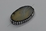 NGC1770 35*55mm - 40*60mm oval agate connectors wholesale