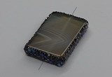 NGC1777 35*55mm - 40*60mm rectangle agate connectors wholesale