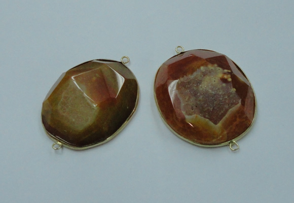 NGC179 35*45mm - 40*50mm freeform druzy agate connectors