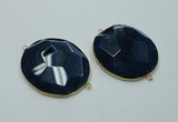 NGC182 35*45mm - 40*50mm freeform druzy agate connectors