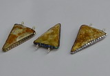 NGC1833 30*35mm - 30*40mm triangle agate connectors wholesale