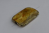 NGC1881 30*40mm - 30*45mm rectangle agate gemstone connectors