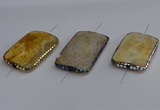 NGC1883 30*40mm - 30*45mm rectangle agate gemstone connectors