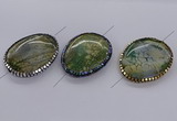 NGC1893 40*50mm - 45*55mm freeform agate gemstone connectors