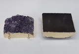 NGC195 35*45mm - 40*45mm freeform druzy amethyst connectors