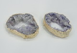 NGC201 50*60mm - 55*75mm freeform druzy agate connectors