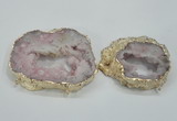 NGC202 50*60mm - 55*75mm freeform druzy agate connectors