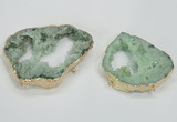 NGC204 50*60mm - 55*75mm freeform druzy agate connectors