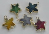 NGC217 24mm - 25mm star agate gemstone connectors wholesale