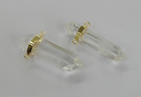 NGC265 10*35mm - 15*30mm faceted nuggets white crystal connectors