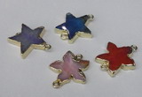 NGC286 24*26mm star agate gemstone connectors wholesale