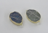 NGC314 18*25mm - 25*30mm freeform labradorite gemstone connectors