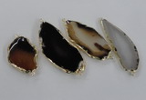 NGC315 25*35mm - 25*55mm freeform agate gemstone connectors