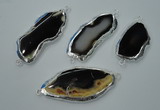 NGC35 20*40mm - 30*60mm freeform agate connectors