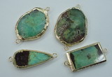 NGC39 25*35mm - 35*45mm freeform australia chrysoprase connectors