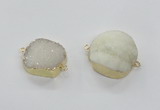 NGC434 20*25mm - 25*30mm freeform druzy agate gemstone connectors