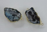 NGC448 18*25mm - 25*35mm freeform druzy agate gemstone connectors