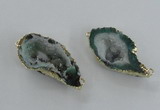 NGC449 18*25mm - 25*35mm freeform druzy agate gemstone connectors