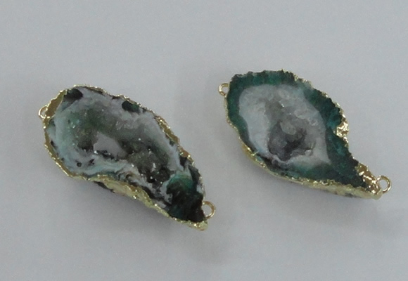 NGC449 18*25mm - 25*35mm freeform druzy agate gemstone connectors