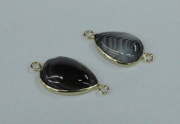 NGC460 13*18mm - 15*20mm teardrop Botswana agate connectors