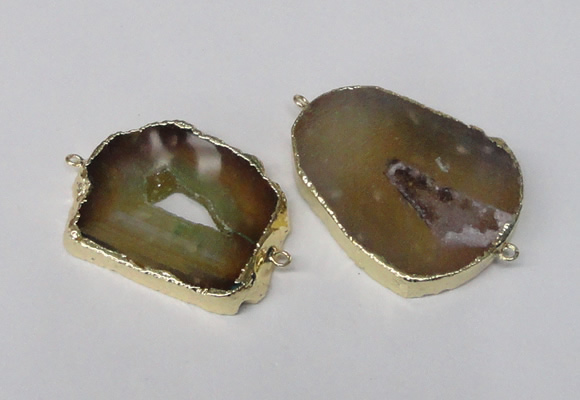 NGC478 25*30mm - 35*40mm freefrom druzy agate gemstone connectors