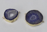 NGC479 25*30mm - 35*40mm freefrom druzy agate gemstone connectors