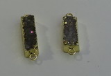 NGC5030 10*35mm - 10*40mm rectangle druzy agate connectors