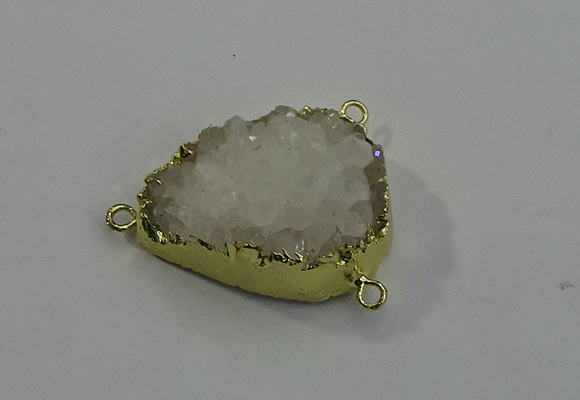 NGC5042 25*30mm - 35*40mm freeform druzy quartz connectors