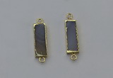 NGC5055 8*28mm - 10*30mm rectangle agate gemstone connectors