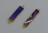 NGC5067 8*35mm - 10*40mm rectangle agate gemstone connectors