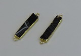 NGC5072 8*35mm - 10*40mm rectangle agate gemstone connectors