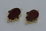 NGC5116 22*30mm - 25*35mm hamsahand agate gemstone connectors