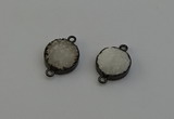 NGC5180 15mm - 16mm coin druzy agate gemstone connectors