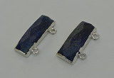 NGC5308 12*30mm - 15*35mm faceted rectangle lapis lazuli connectors