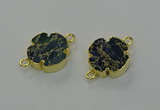 NGC5344 20mm flower sea sediment jasper connectors wholesale