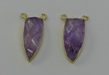 NGC5400 16*35mm - 18*40mm arrowhead light amethyst connectors