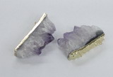 NGC541 30*50mm - 30*65mm freeform druzy amethyst connectors