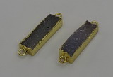 NGC5422 10*30mm - 11*32mm rectangle druzy agate connectors