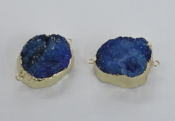 NGC550 22*30mm - 25*30mm freeform druzy agate connectors