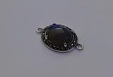 NGC5543 16*20mm oval labradorite gemstone connectors wholesale