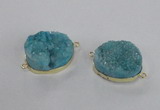 NGC564 18*25mm - 25*30mm freeform druzy agate connectors wholesale