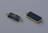 NGC5666 10*20mm - 11*22mm rectangle blue kyanite connectors