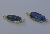 NGC5667 12*22mm - 14*24mm oval blue kyanite connectors