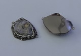 NGC5670 25*35mm - 30*40mm freeform druzy agate connectors