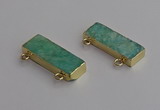 NGC5685 12*35mm rectangle amazonite connectors wholesale