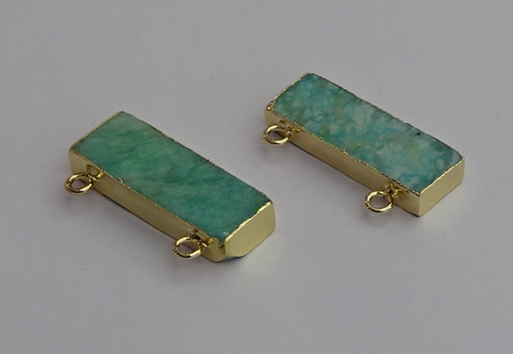 NGC5685 12*35mm rectangle amazonite connectors wholesale