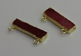 NGC5687 8*32mm - 10*35mm rectangle mookaite gemstone connectors