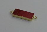 NGC5689 10*28mm - 10*30mm rectangle mookaite gemstone connectors