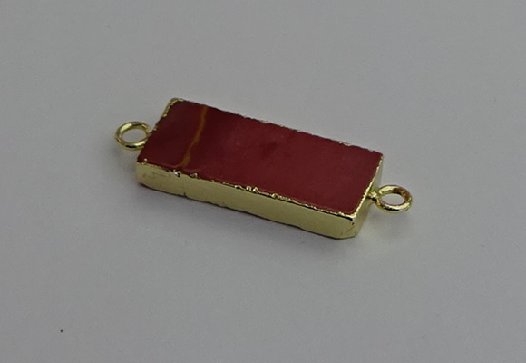 NGC5689 10*28mm - 10*30mm rectangle mookaite gemstone connectors