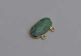 NGC5818 13*25mm faceted oval amazonite connectors wholesale